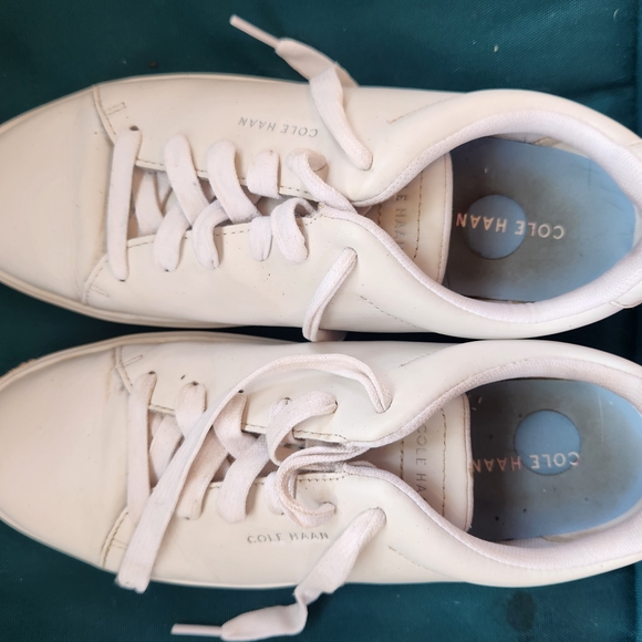 Cole Haan Classic White Lace-Up Sneakers - Picture 1 of 6